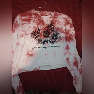 Pink tye dye crop top